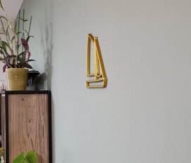 Handgemaakt gouden zeilboot decoratie Arjen's