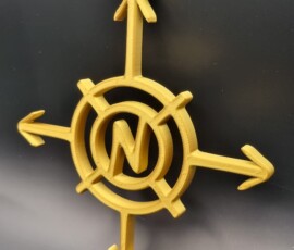 Gouden Kompas – Minimalistische Wanddecoratie met Nautische Elegantie